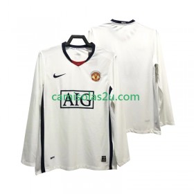 Camisolas de futebol Manchester United Premier League 2008 2009 Retro Equipamento Alternativa Manga Comprida